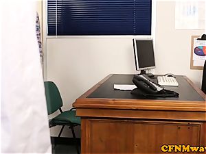 Cfnm female domination Lissa love gives doc a bj