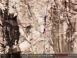 Lane Sisters Outdoor threesome with Bungee teacher